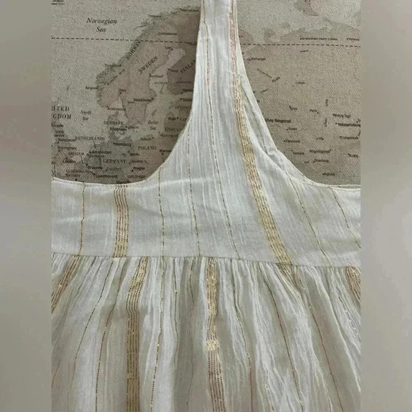 Des Petits Hauts Gold & Cream Babydoll Tank Size Small - Picture 4 of 9